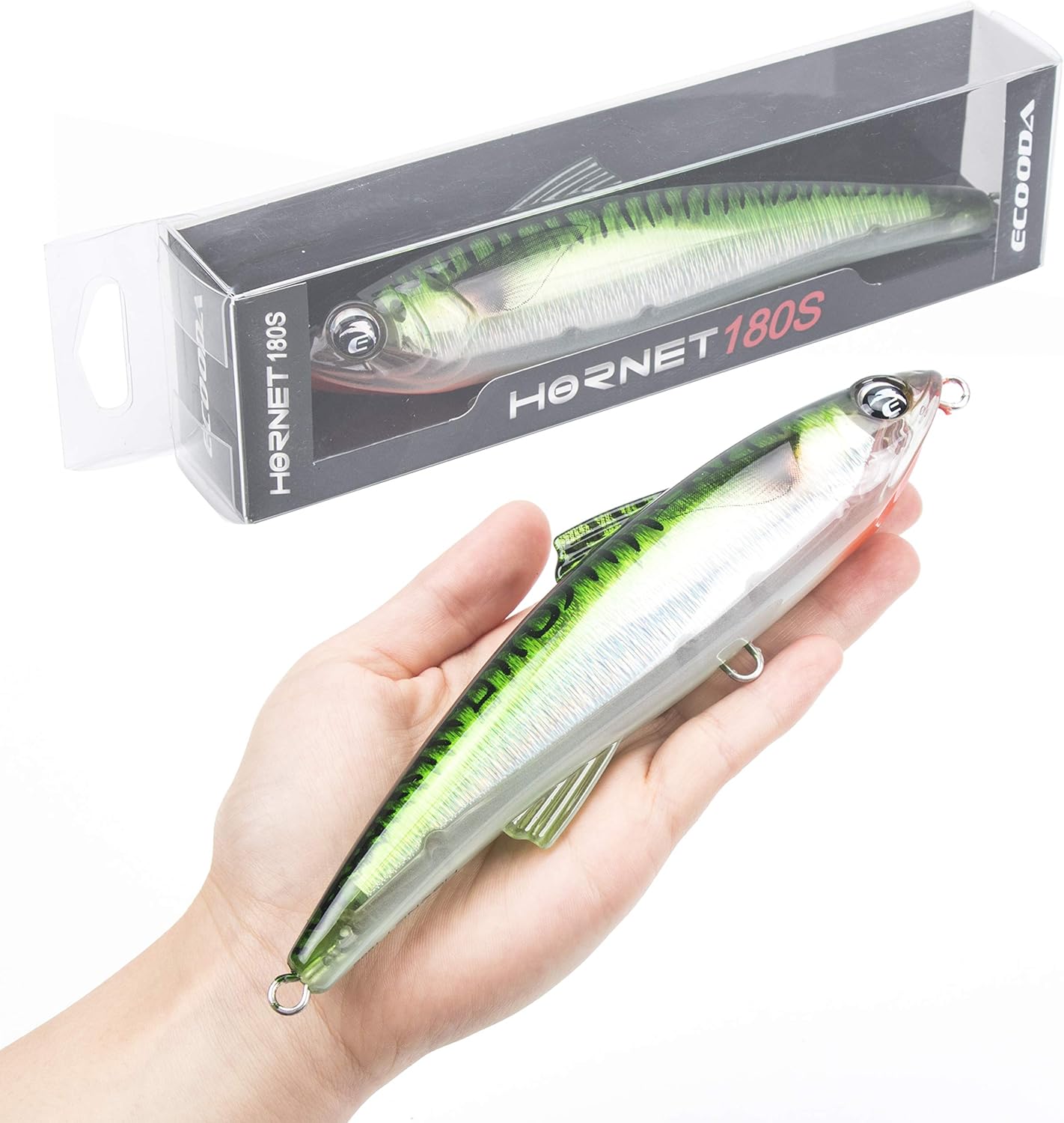 Hornet Saltwater Fishing Lure 2.9oz 7in Topwater Popper Hard Bait Floating Pencil Lure for Kingfish/Tuna/Mackerel/Marlin/Mahi Mahi Offshore Trolling Onshore Floating Crankbait