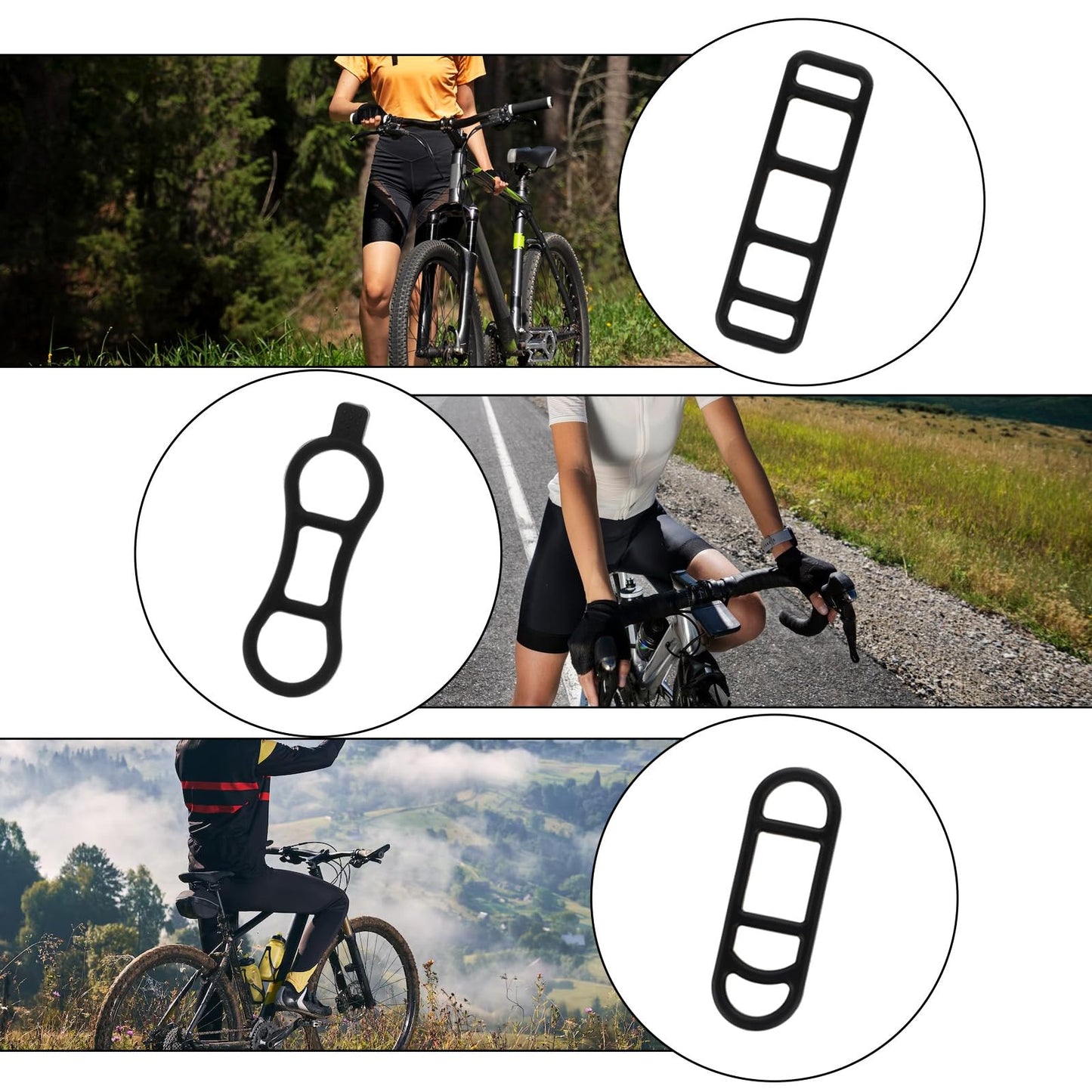 40 Pcs Bicycle Light Silicone Straps Bike Silicone Mount Band Rubber Straps Bike Light Mount Bike Flashlight Mount for Cell Phones Speaker Lights Holder Bicycle Handlebar Bicycle Light Sets(Multisize)