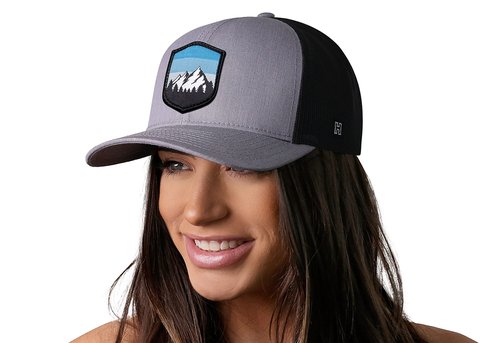 HAKA Mountains & Trees Trucker Hat, Mesh Outdoor Hat for Men & Women, Adjustable Snapback Baseball Cap, Golf Hat