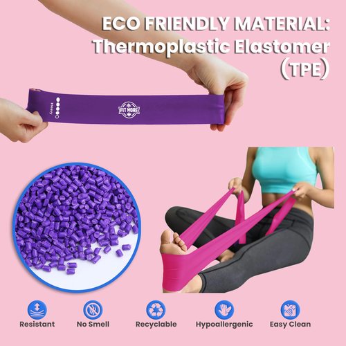 Resistance Bands Set with Online Workouts Included - Loop & Flat Bands | Ideal for Home Fitness, Pilates, Yoga, Rehab, Tone & Sculpt