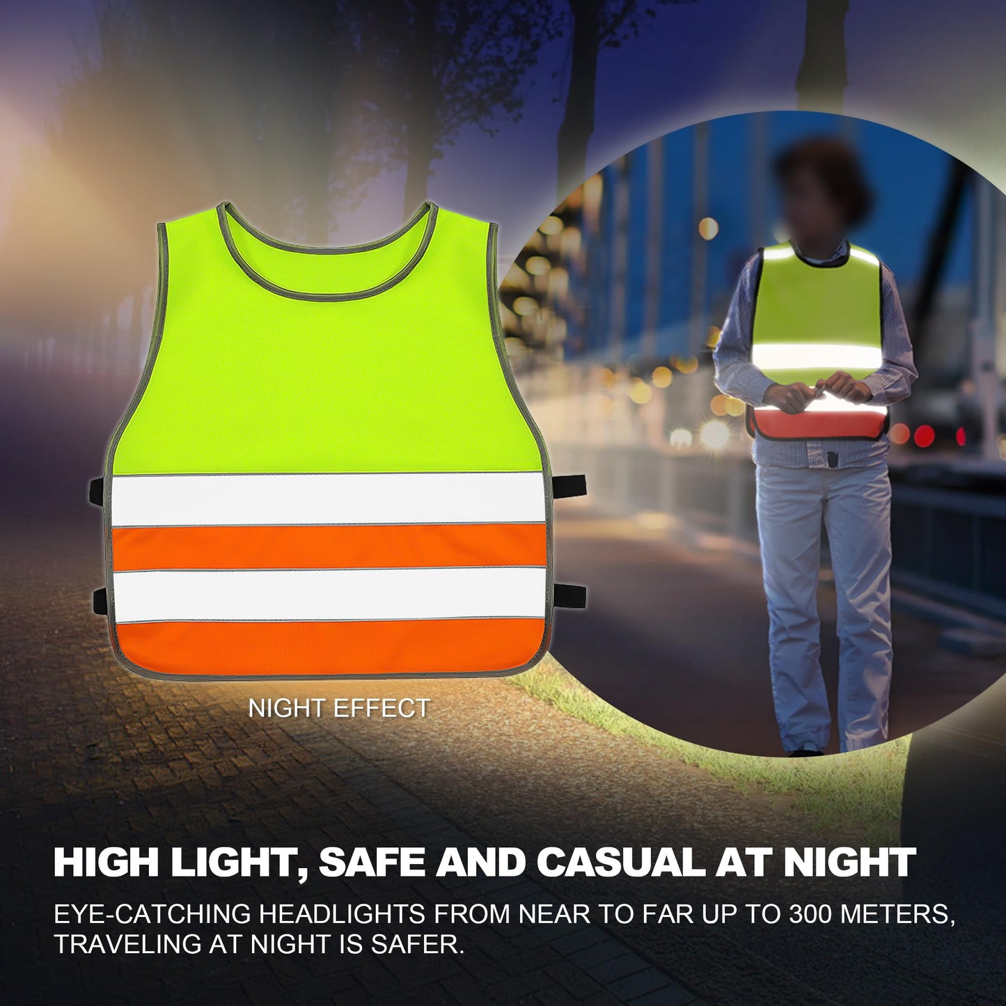 GOOFIT High Visibility Reflective Safety Vest Children's Bicycle Safety Vest Running Lightweight Vest Reflective Vest for School Walking and Playing Boys Girls Pack of 3