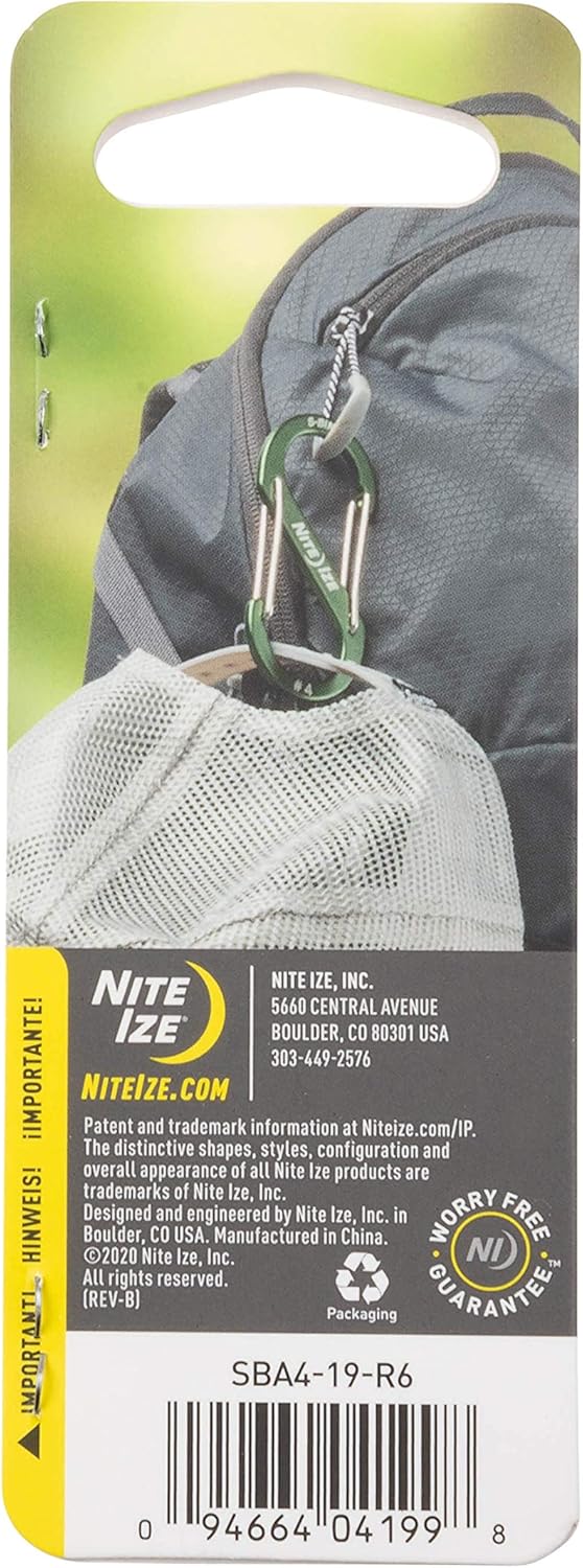 Nite Ize Size-4 S-Biner Dual Carabiner, Aluminum, Orange