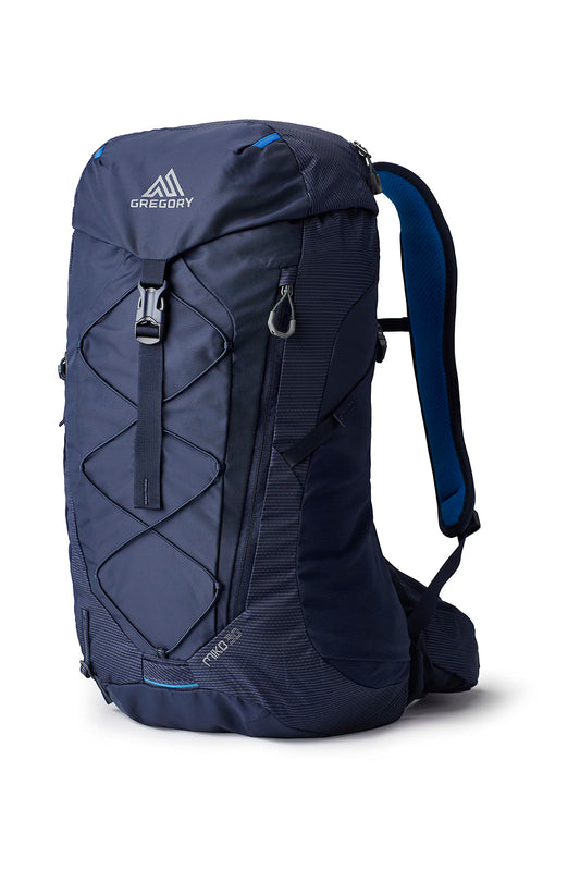 Gregory Miko 30L Unisex Day Hiking Backpack, Ventilated Backpanel, Built-In Hydration Attachment for Water Bladder (Reservoir Not Included), One Size Fits All, Volt Blue