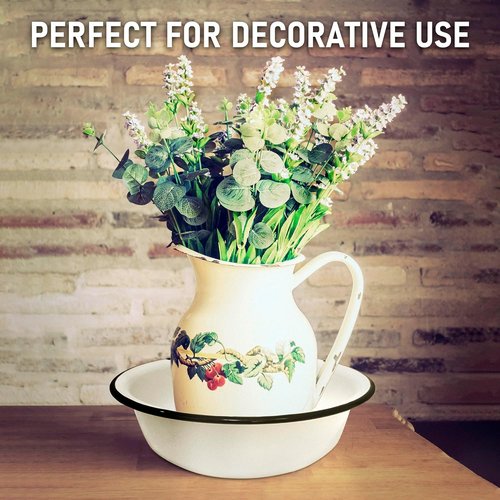 BCD Classic Primitive Enamelware Basin - Vintage-Style Metal Bowl for Kitchen, Camping, and Everyday Use – Chip-Resistant & Easy to Clean
