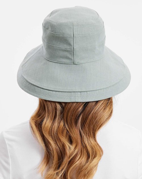 Solbari Women's Holiday Sun Hat UPF 50+ - Green/Beige - Small-Medium