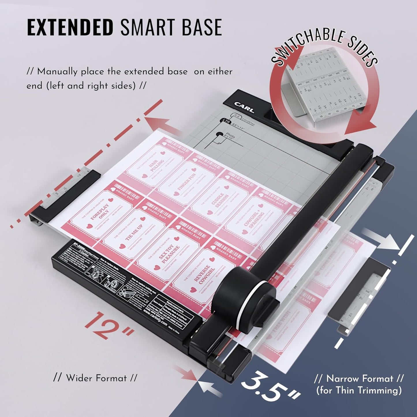 CARL, Professional Rotary Paper Trimmer 15-inch, 15 Sheet Cutting Capacity, Black and Silver