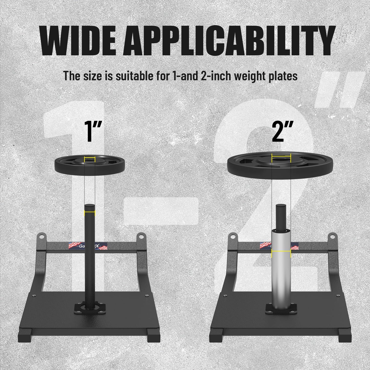 GanFindX Weight Sled, Workout Sled, Fitness Strength Training Sled for Athletic Exercise and Speed Improvement, Suitable for 1" and 2" Weight Plates