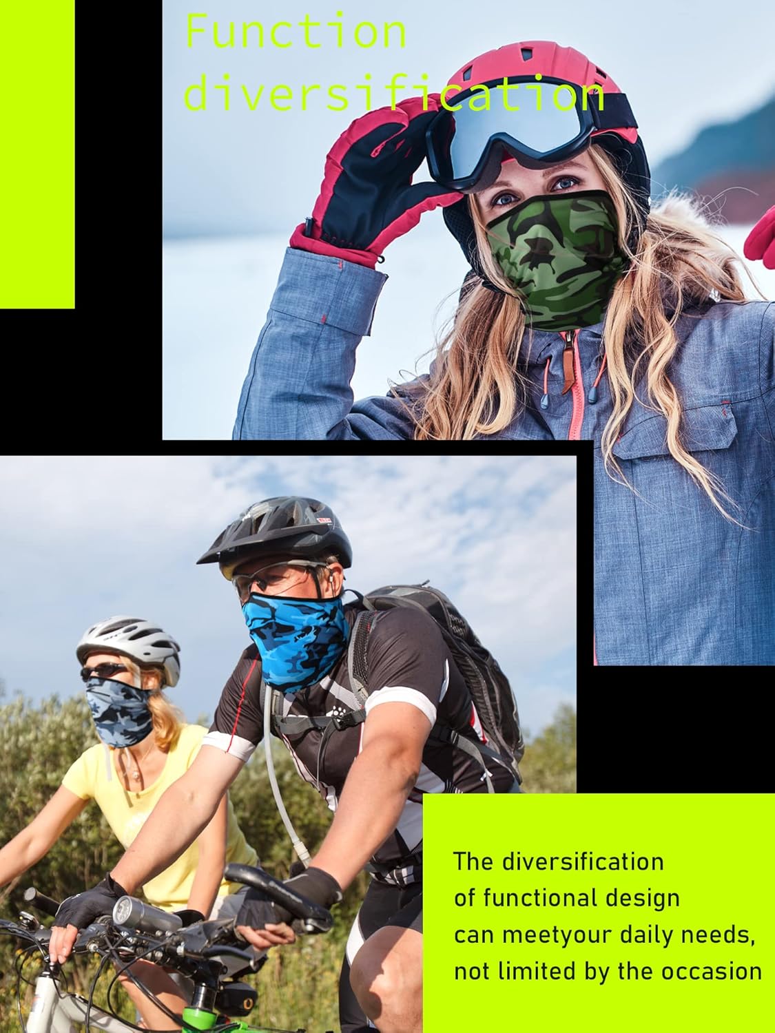 6 Pcs UV Protection Ski Mask Balaclava | Summer Full Face Cover for Men & Women