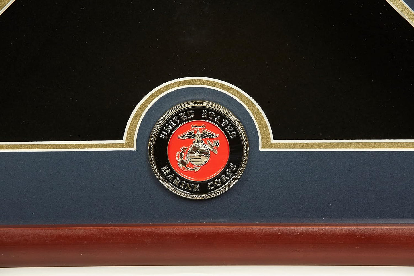 US Flag Display Case with Air Force Medallion Crafted from Premium Quality Materials - Made in USA
