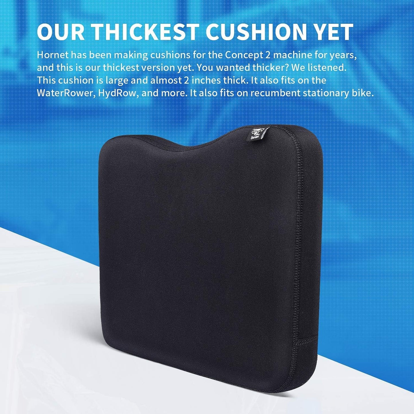 Hornet Watersports Memory Foam Cushion Made for Concept 2 Rowing Machine