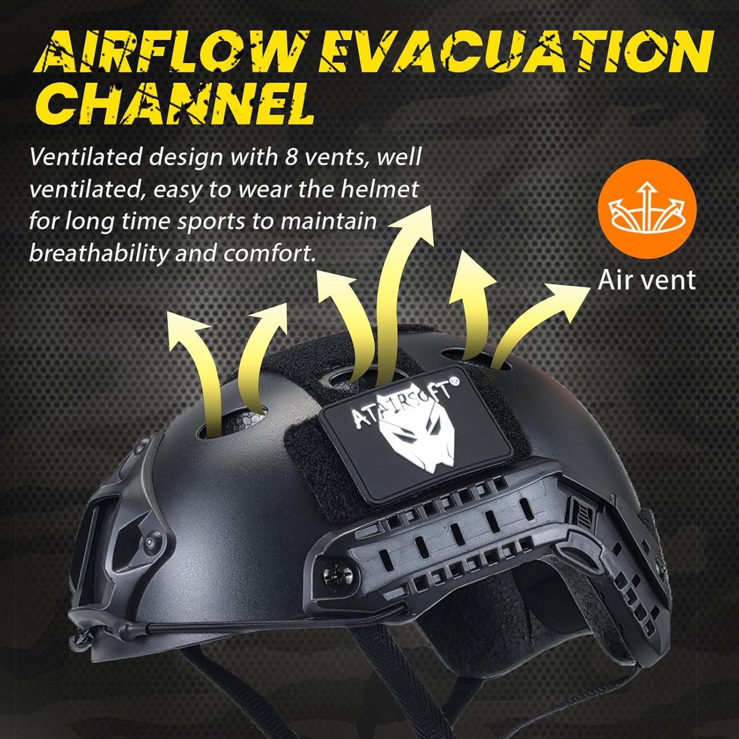Paintball Tactical Fast Helmet - ATAIRSOFT PJ Type Airsoft Gear for Enhanced Protection