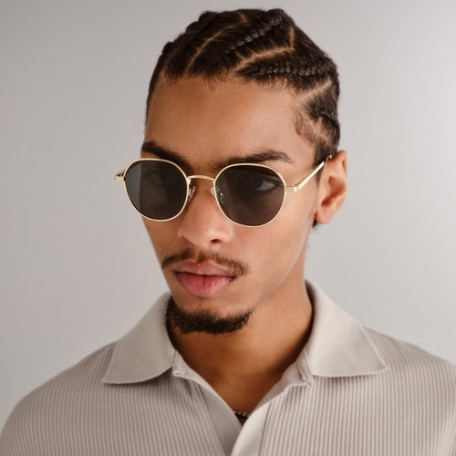 Le Specs Odyssey Sunglasses - Gold, Round, Unisex, Classic 'Everyday' Style