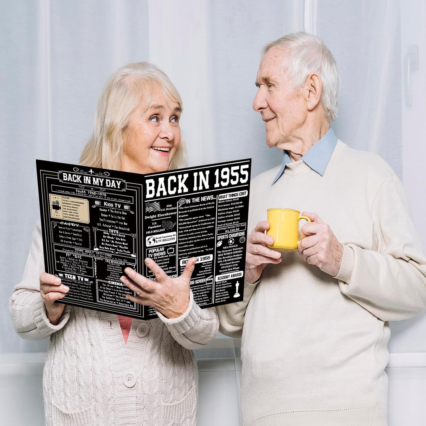 Asmallgf Happy 70th Birthday Gift for Woman Man, Best Card for 70 Year Old Mom Dad Grandpa Granny, 70 Husband Wife Birthday Decorations, Gifts for Him Her