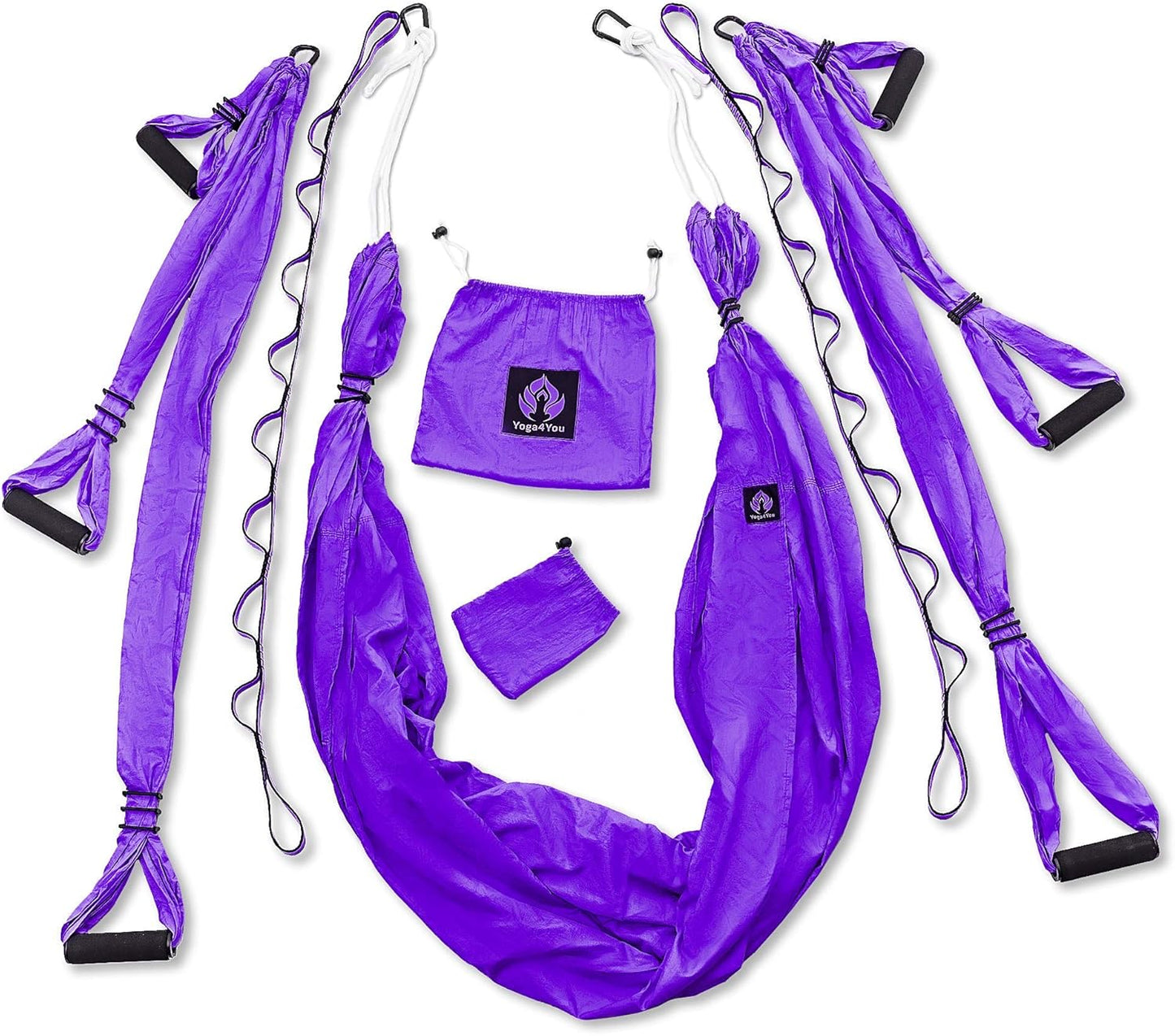 Aerial Yoga Swing Set - Hammock Hanging Swing - Sling Inversion Fly Kit - Antigravity Yoga Sling - Suspension Trapeze
