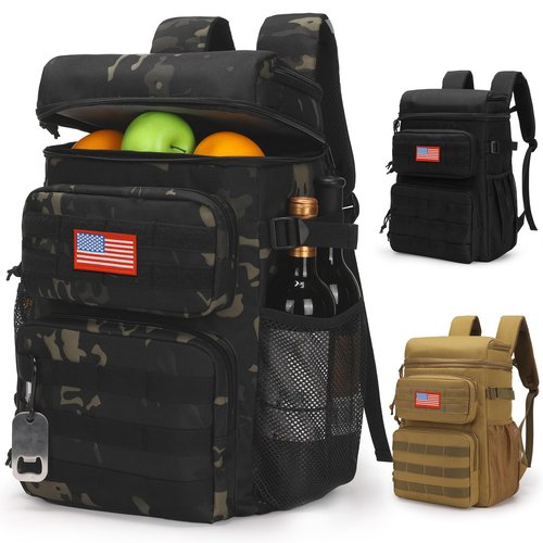 Tactical Backpack Cooler,Soft Lightweight Leakproof Cooler Backpack,Insulated Cooler Bag,Portable Soft Cooler Bag Waterproof for Beach, Travel, Camping, Picnic, Hiking