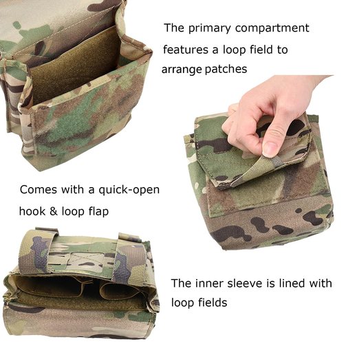 Molle Admin Pouch with Elastic Mag Insert,SABADO Multifunctional GP Pouch Utility Tools Storage,EDC Bag Fit Tactical Vest and Belt