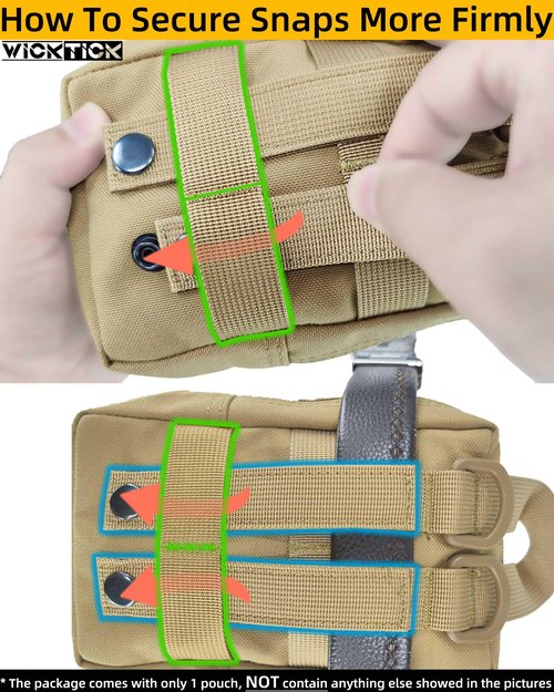 WICKTICK Tactical EDC Pouch, Molle Utility Pouch Gadget Organizer Holder Bag Phone Holster Waist Pack Admin Pouch Tool Pocket for Outdoor Activities, Attached to Backpack/Vest/Belt (Green, Enhanced)