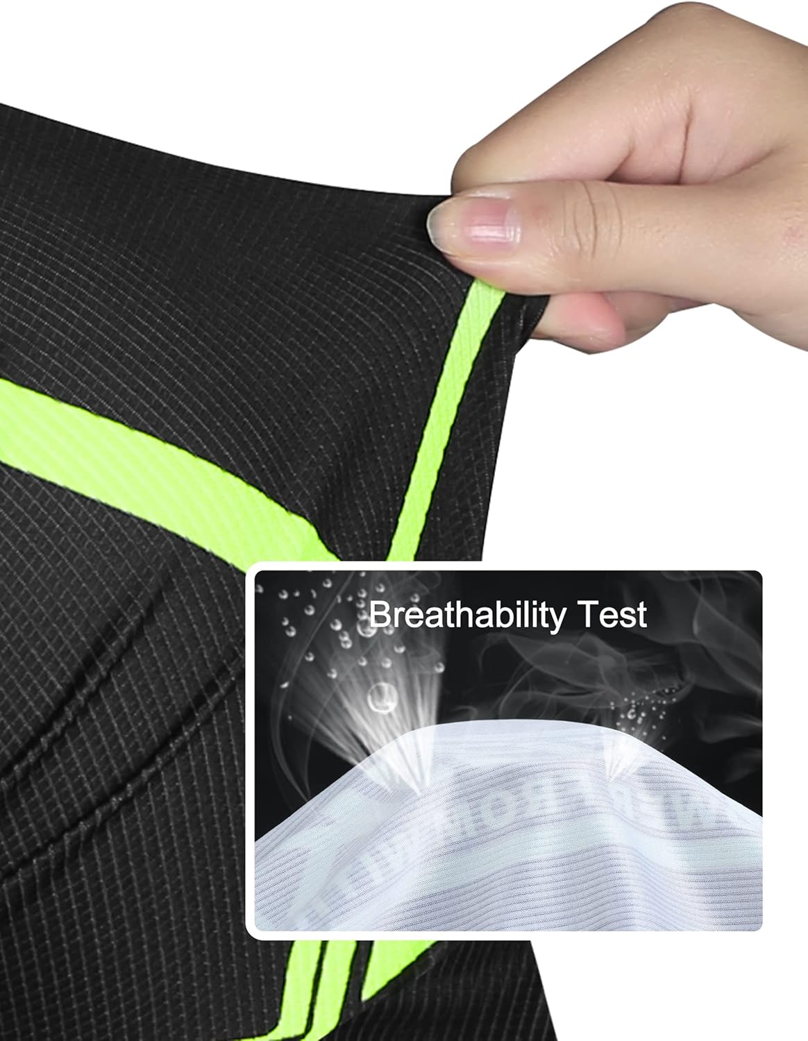 INBIKE Cycling Jersey Mens Set Reflective Breathable Biking Outfit Quick-Dry Bib Bicycle Jersey with 3D Padded Shorts