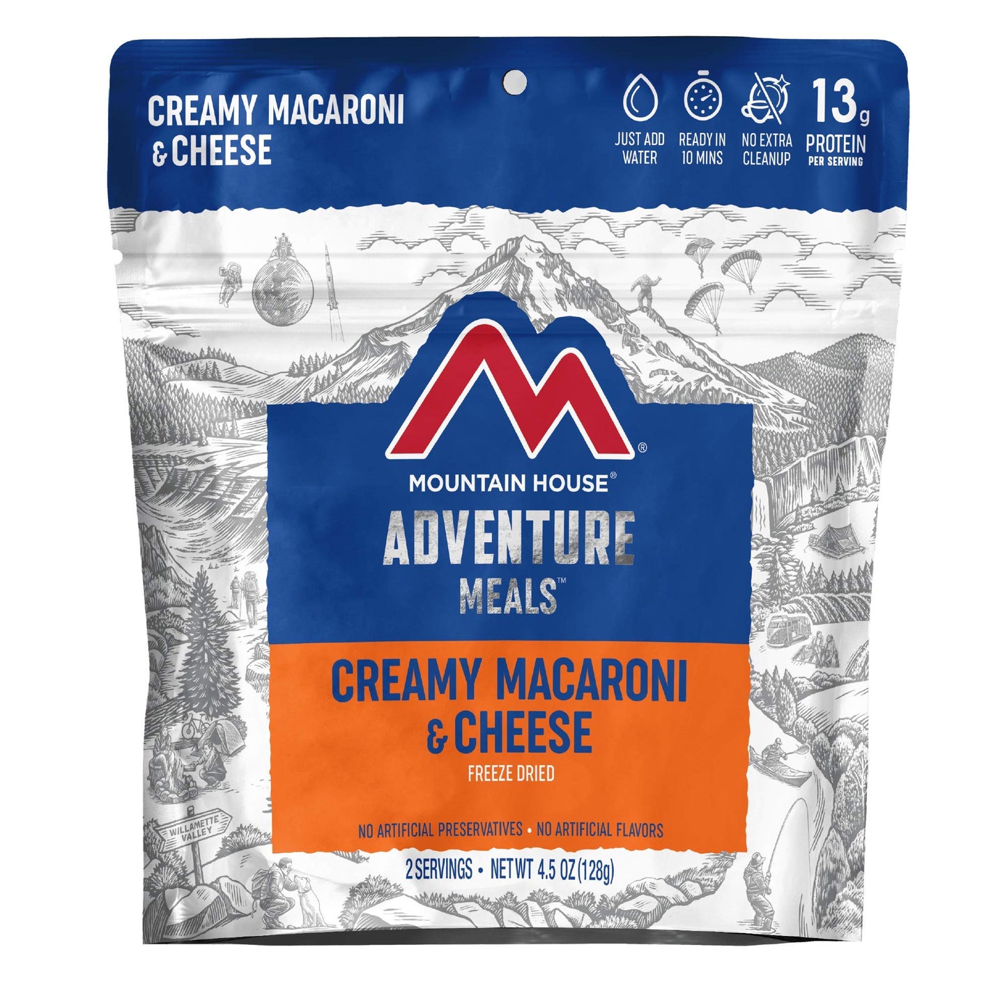 Mountain House Creamy Macaroni & Cheese (6-Pack) and Lasagna with Meat Sauce (6-Pack) | Freeze Dried Backpacking & Camping Food