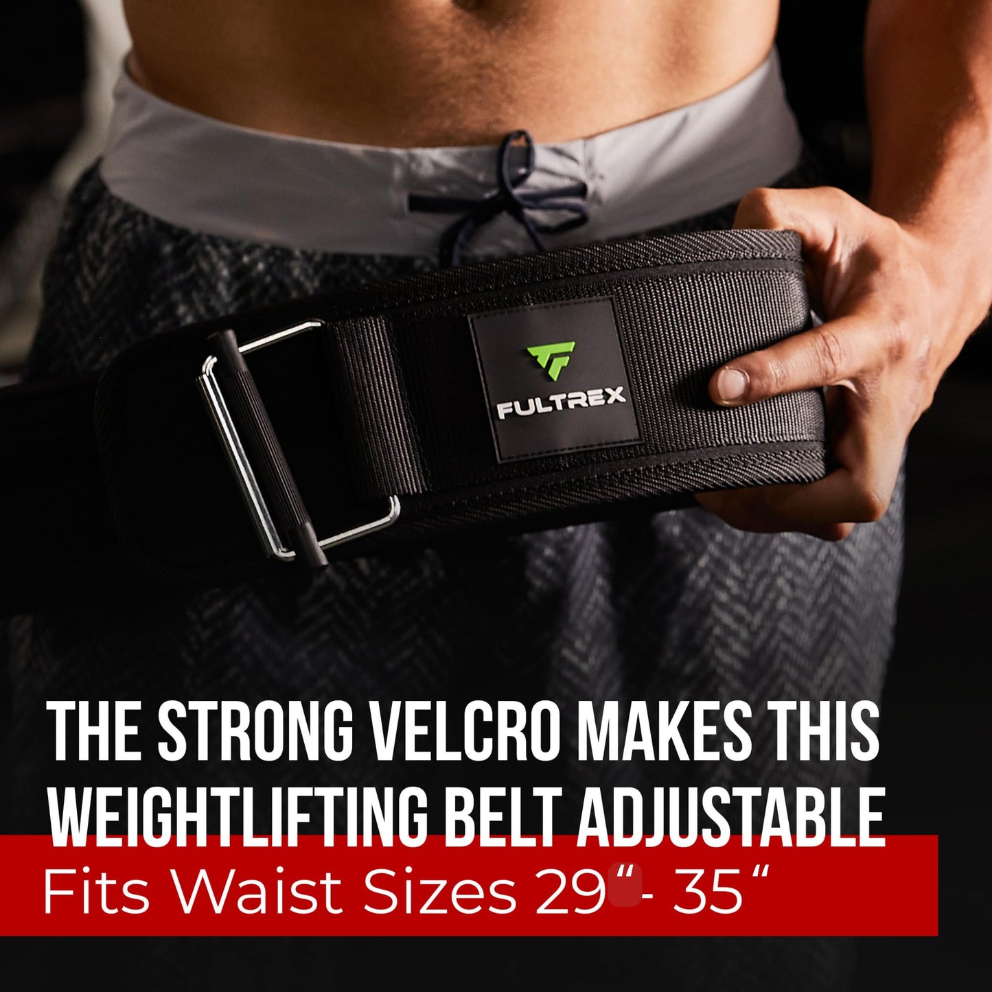 Fultrex Self-Locking Weight Lifting Belt - 4-inch Gym Belt for Men, Weight Belt for Men, Lever Belt Weightlifting, Crossfit Weightlifting Belt, Weight Lifting Belts, Weight Belts for Lifting Men