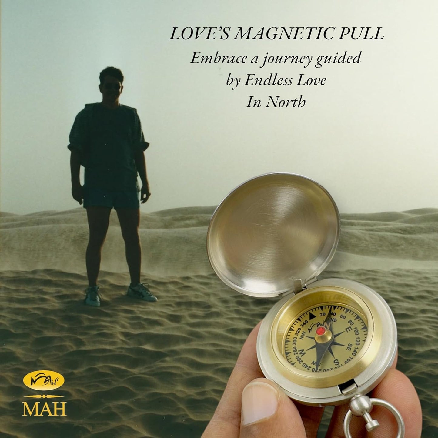 MAH Backpacking Navigation Handmade Brass Personalize Compass for Best Man Get Well Hiking Camping Hunting Trekking Sailing Adventure Travelling Graduation Day Birthday Gifts for Son Back to School