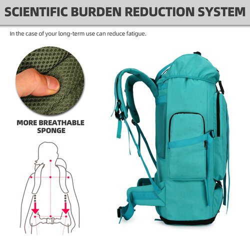 KXBUNQD 100L Hiking Camping Backpack Tactical Backpack for Men Large Survival Hunting Waterproof Backpack Molle Rucksack Military Camping Backpacking Daypack