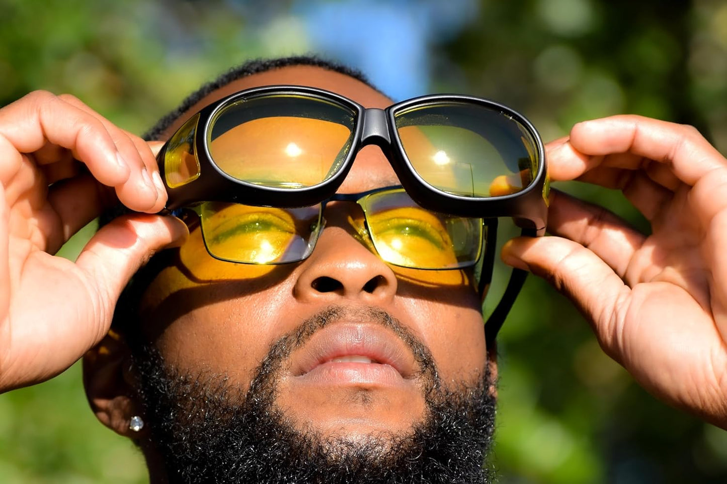 Global Vision Outfitter 24 Sunglasses Matte Black Frames w/Photochromic Yellow to Smoke Lenses ANSI Z87.1+