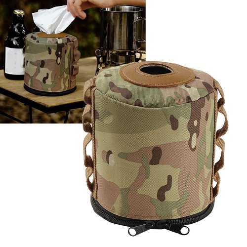 Plplaaoo Insulated Gas Canister Storage Bag for Camping–Thermal Protection Cover for Propane Tank & Butane,Portable Canister Protector in Oxford Cloth,Case for Outdoor BBQ & Backpacking Adventures