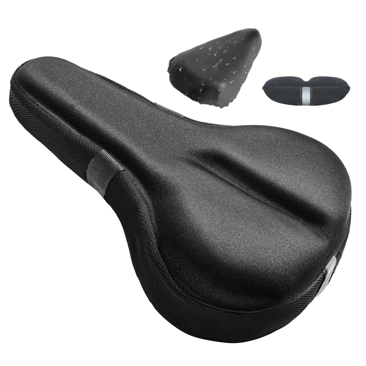 Extra Soft Gel Bike Seat Cover – Padded Wide Bicycle Saddle Cushion for Men & Women, Low-Nose Comfort Design for Peloton, Exercise & Outdoor Cycling, 2024 Award Winner