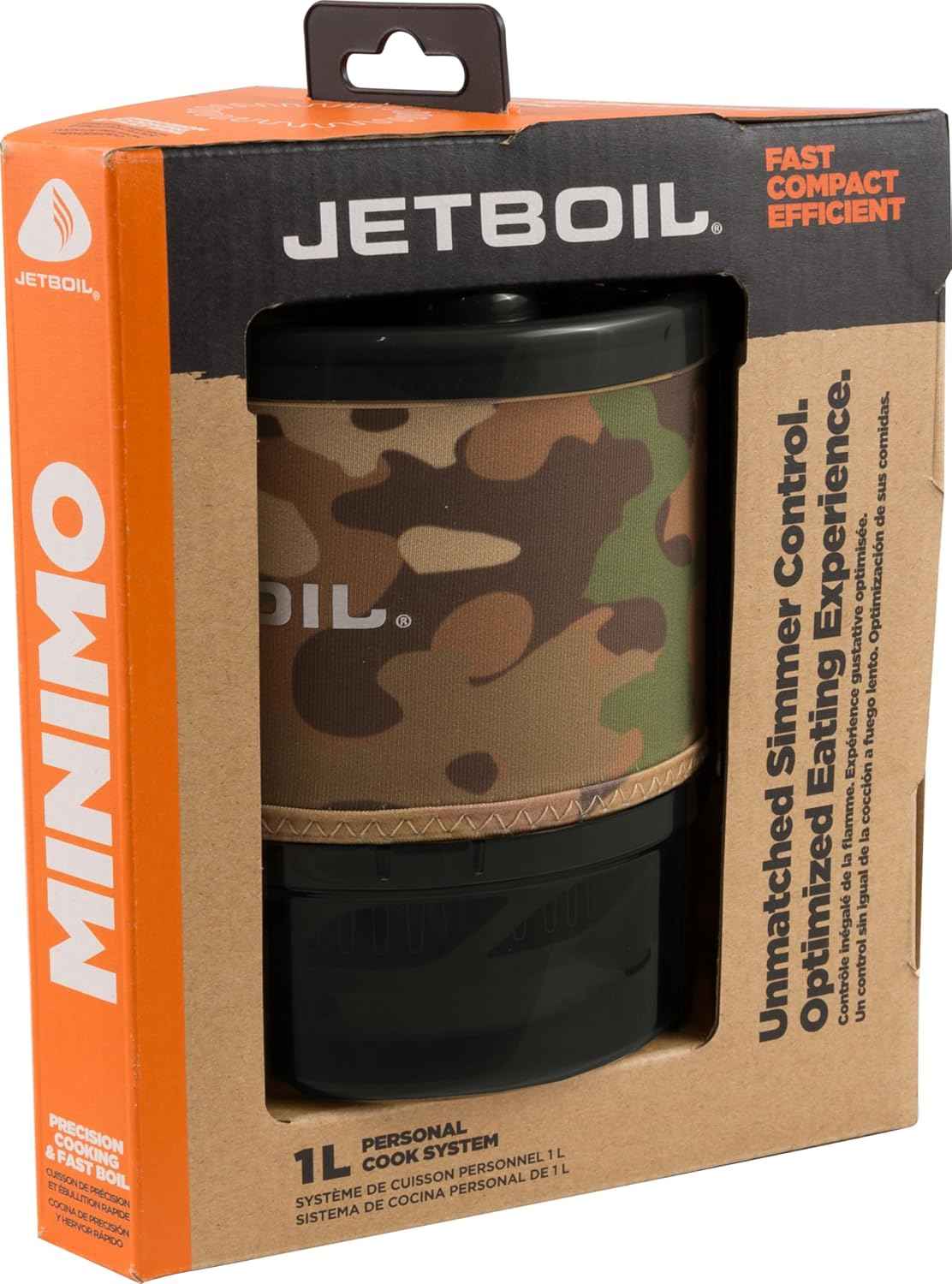 Jetboil MiniMo Camping Stove - Adjustable Heat Backpacking Cooking System