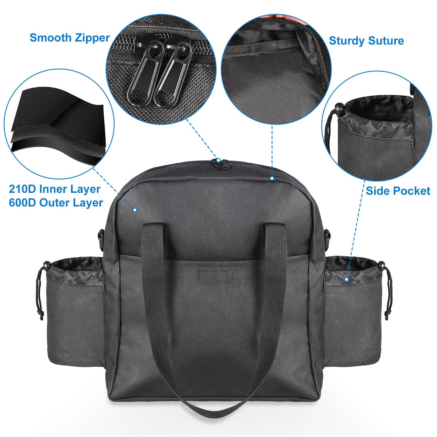 Folding Stove Carry Case for Coleman Camping Stove, Fits for Coleman 1 & 2-Burner Fold N Go Grill/Stoves and Other Folding Camp Stove, Camp Accessories, Heavy Duty Oxford Fabric with Shoulder Strap