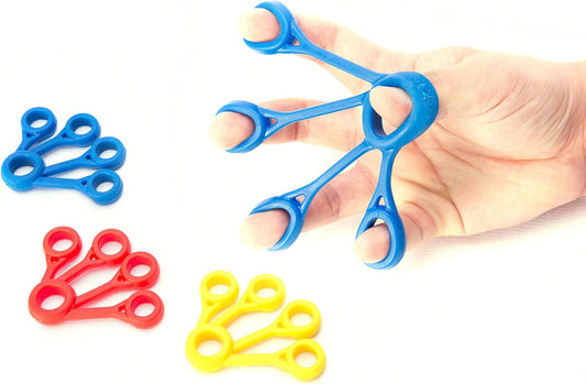 Finger Stretcher Hand Resistance Bands Hand Extensor Exerciser Finger Grip Strengthener Strength Trainer Gripper set for Arthritis Carpal Tunnel Exercise Guitar and Rock Climbing 3 pack(Extensor)