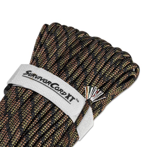 Titan Survival Patented Paracord 750-25ft, 100ft, 500ft & Color Options - 1000LB Strength Survival Paracord Military Spec 3 Strands - Heavy Duty Hank Cord for Camping & Outdoors with Firestarter