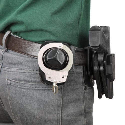 Handcuff Holster for Duty Belt, Cuff Holder Hand Cuff Pouch Fit Chain | Hinged | Folding Cuffs, Law Enforcement Open Top Cuff Case for ASP | S&W | CTS Peerless Handcuffs, for Police Security Officer