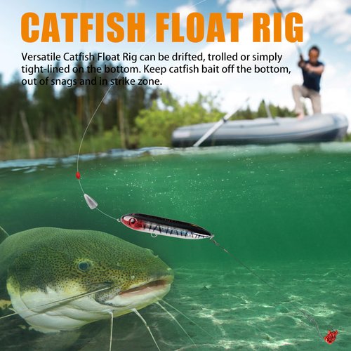 Catfish Rattling Line Float Lure for Catfishing Catfish Spook Rattle/Floats Dragon Style Peg Floats for Santee Rig Fishing 5/10 Pack