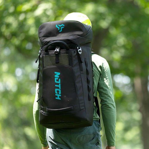 Notch Hauler Free-Standing Backpack 70 Liter Carrying Capacity, Integrated Helmet Compartment, 4 Gear Handles, Sculpted Shoulder Straps, Weather-Resistant 1680 Denier Fabric (99715)