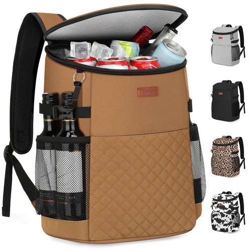 Soft Cooler Backpack 30 Cans, Backpack Coolers Insulated Leak Proof Thermal Lunch Backpack for Men Work Small Cooler Bag Beach Travel Picnic Drink Beverage Beer (L, Yellow)