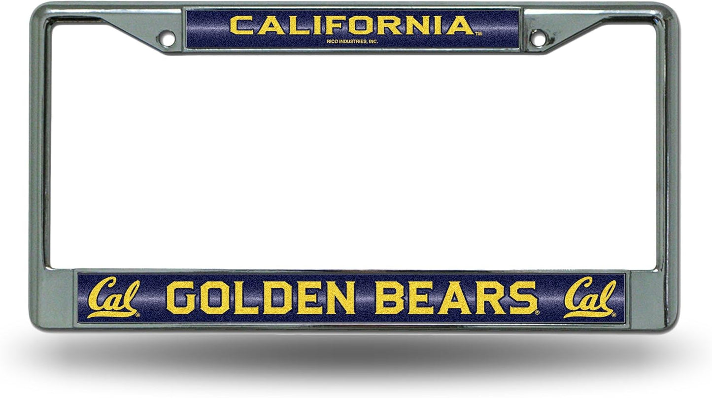 Rico Industries NCAA 12" x 6" Silver Bling Chrome Car/Truck/SUV Auto Accessory