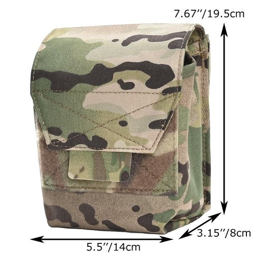 Molle Admin Pouch with Elastic Mag Insert,SABADO Multifunctional GP Pouch Utility Tools Storage,EDC Bag Fit Tactical Vest and Belt