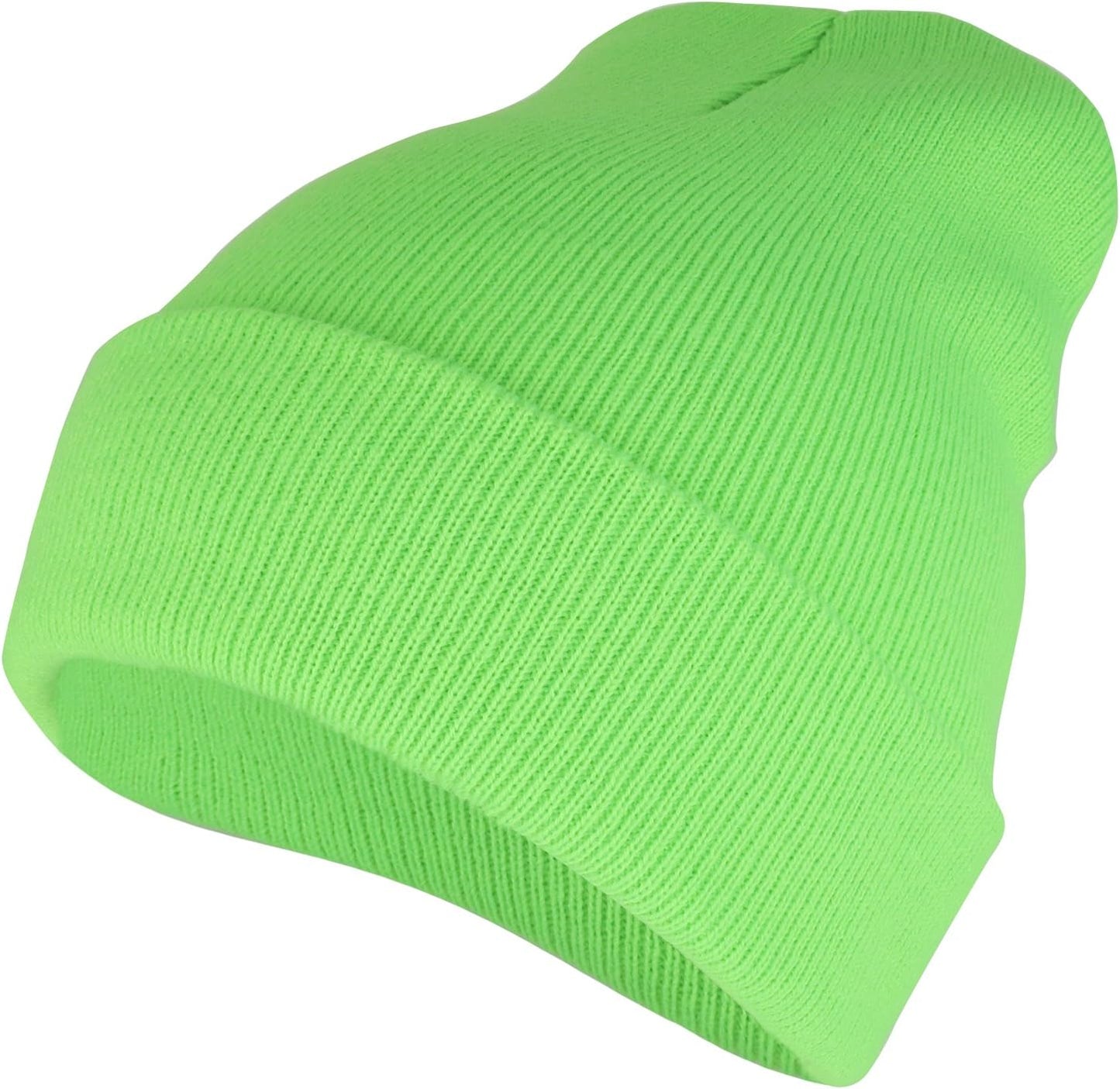 Armycrew High Visibility Neon Color Cuff Long Winter Beanie Hat