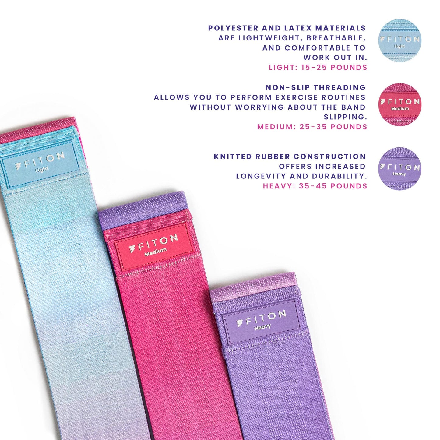 FitOn - 12"x4" Travel Sized Recovery Roller & Sculpt Resistance Bands Bundle - Workout Equipment Set for Gym and Home Exercise - Workout with Non-Slip Exercise Bands & Durable Foam Roller Set