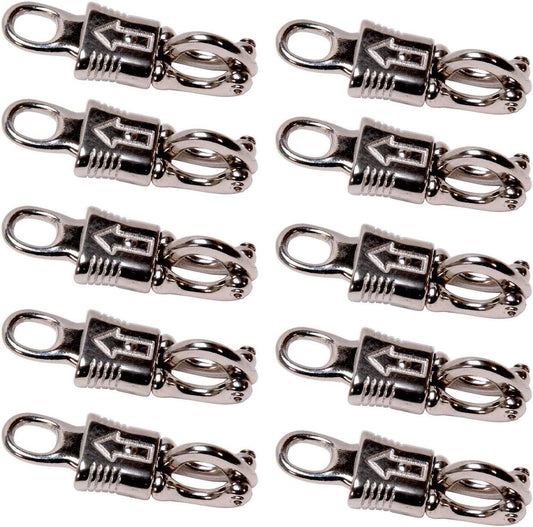LOT of (10) 3-7/8” Iron Panic Snap for Paracord Fixed-Eye 1/2" Nickel Plated 40337