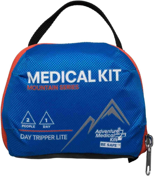 Adventure Medical Kits Mountain Series Medical Kit - Day Tripper Lite - Emergency Medical First Aid Kit - For 2 People for 1 Day - Comes with Bandages, Medication & More - 59 Pieces