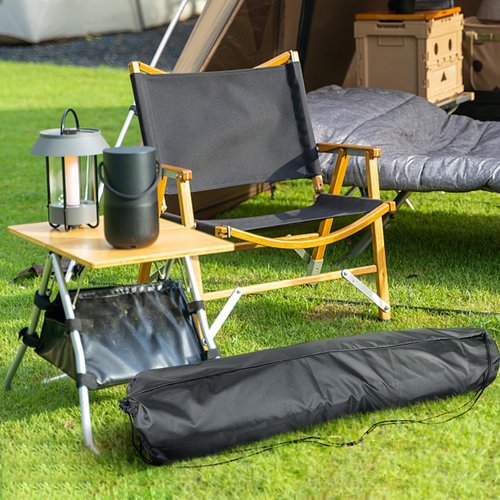 Riuog Camp Chair Replacement Bag, 35 x 7in Protective Carrying Chair Bag with Drawstring Strap for Foldable Chair, Folding Lawn Chair, GCI Rocker Chair, Tent Pole, Black (Black)