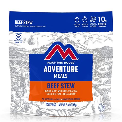 Mountain House Pad Thai with Chicken | Freeze Dried Backpacking & Camping Food |2 Servings | Gluten-Free & Beef Stew | Freeze Dried Backpacking & Camping Food | 2 Servings | Gluten-Free