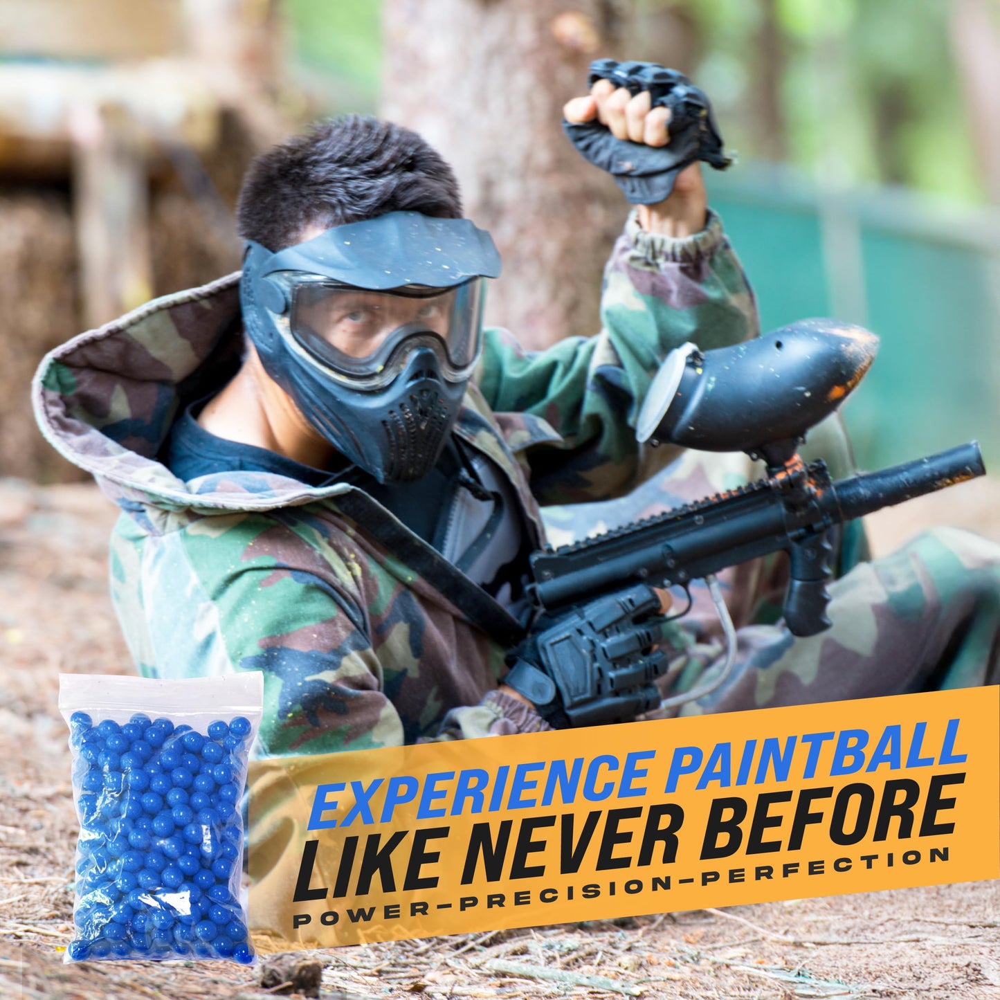 3Skull .43 Caliber Paintballs for Umarex T4E Paintball Pistols .43 Cal Ammo, Blue - 250 Count