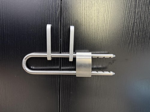 ROOKMAD All Weather Stainless Steel Bike U Lock, Outdoor Pad Lock with 4 Keys, 2.76 in. (70mm) Wide, Adjustabl Shackle Marine Lock for Bikes, Boats, Gates, Cabinet, Scooters, etc.