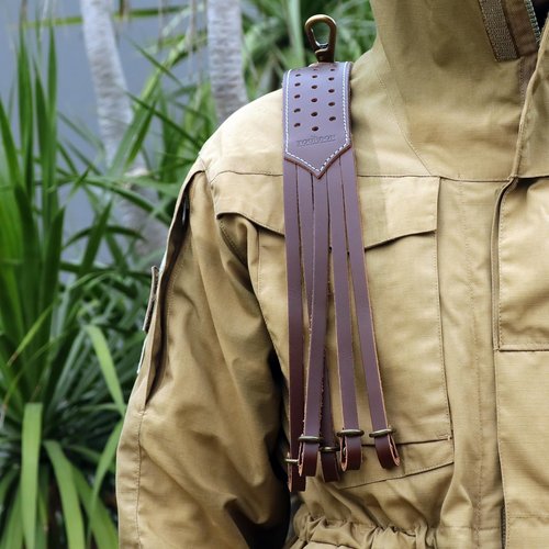 TOURBON Leather Duck Strap Game Carrier Hunting Geese Hanger Bird Tote Dove Belt