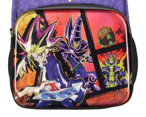 Bioworld Yu-Gi-Oh! 16" Molded Backpack Battle Ready Yugi Dark Magician Black Luster Soldier Character Travel Backpack