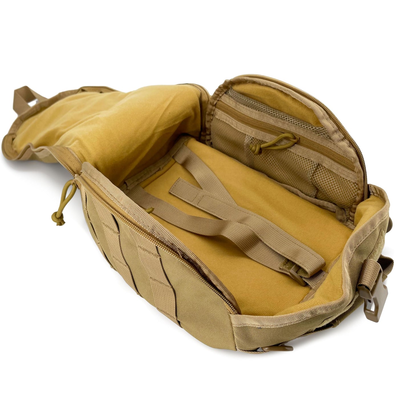 Jaegvida Tactical Helmet Bag Molle Syestem Helmet Bag Lightweight Multifunctional Helmet Case (Khaki)